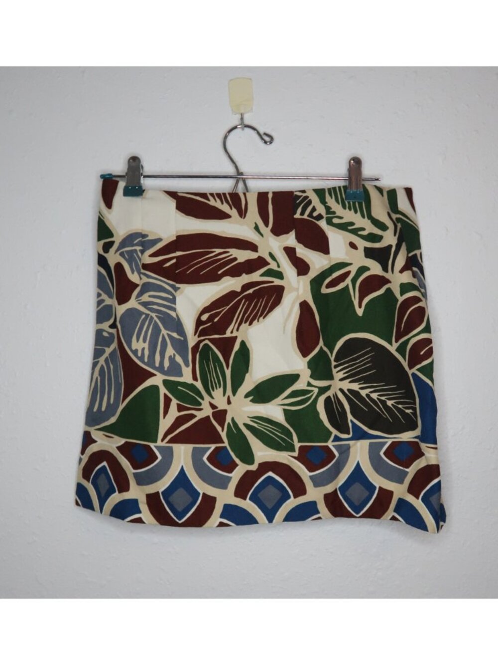 Zara Multi Color Abstract Tropical Print Mini Skirt